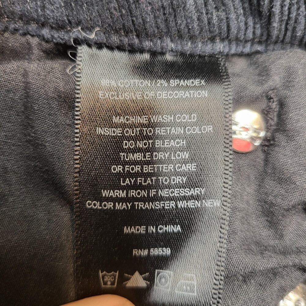 KUT From The Kloth Pants Womens 12 Black Corduroy Flared Logo Easy Care - Picture 4 of 10